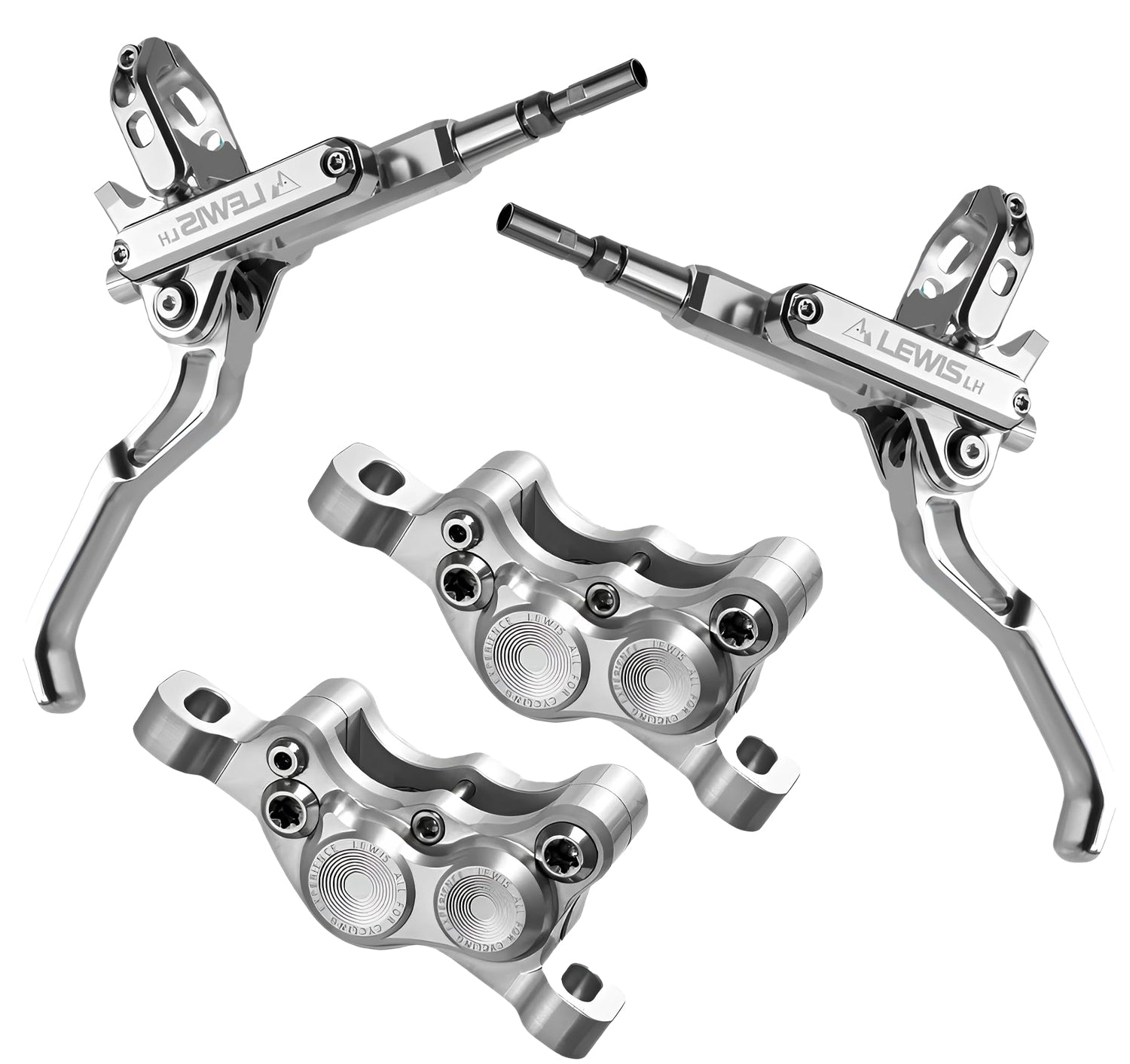 Lewis LH4 4 Piston Hydraulic Bicycle Disc Brake Kit